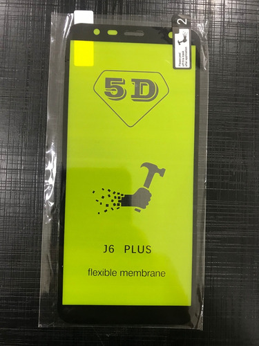 Película Gel Silicone 5d Nano Samsung Galaxy J6 Plus Preto