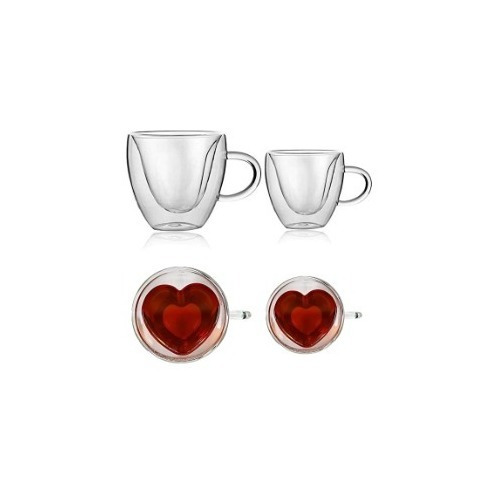 Taza Corazón - Doble Pared - Con Asa - 200 Ml 