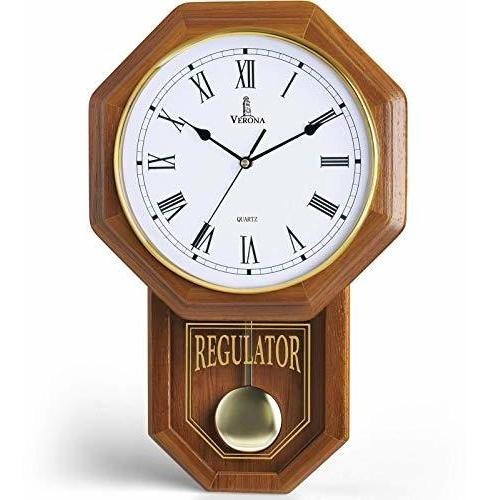 Reloj De Pared De Péndulo Reloj De Pared De Madera Con Péndu