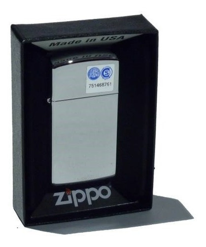 Encendedor Zippo Slim Cromo Brillante Made In Usa 28704