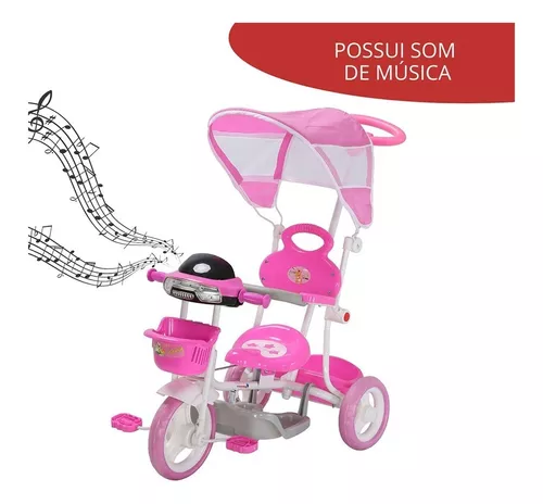 Triciclo Infantil Passeio Com Empurrador 2 Em 1 Motoca