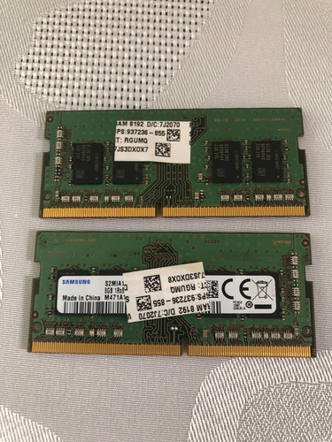 Samsung 16gb Ram Ddr4 2x8gb M471a1k43cb1-ctd Notebooks (Usado)
