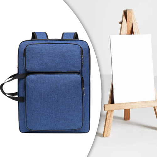 Prancheta De Armazenamento Bolsa De Portfólio De Arte Azul