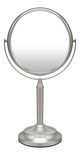 Espejo De Maquillaje Redondo Con Zoom 1x/3x, Giratorio 360º.