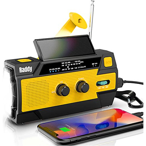 [5000mah Battery] Raddy Sw3 Emergency Radio Hand Crank ...