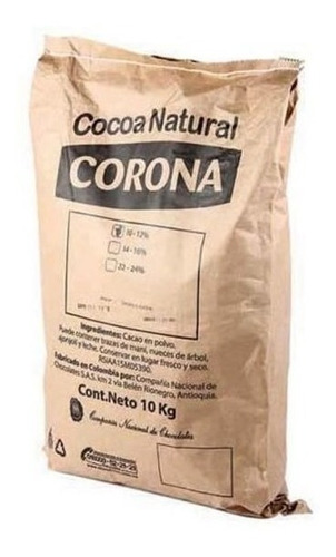 Cocoa Natural 10/12% Saco 10 Kg - Kg a $38200