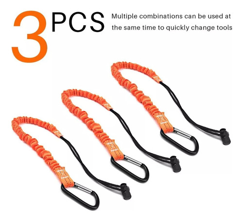 3 Pcs Ajustable Cordón Para Herramientas Cinta De Seguridad