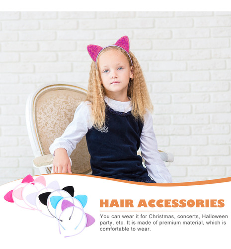 6 Diademas Para Niños Con Orejas De Gato, Diadema Para Gatit
