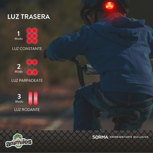 Imagen 6 de 10 de Casco Bicicleta 3d Skate Patin Roller Niño Luz Trasera