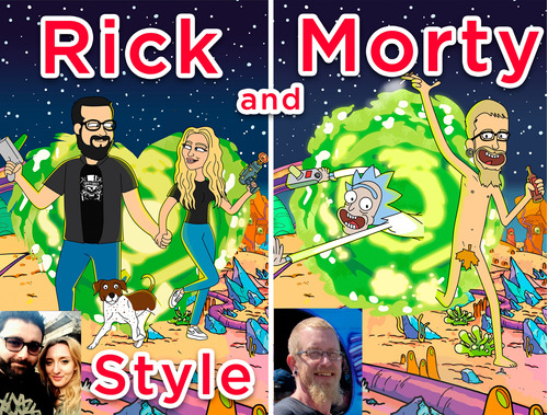 Rick Y Morty Caricaturas Digitales Personalizadas 
