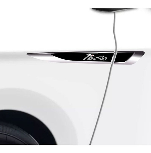 Imagem 3 de 4 de Emblema Resinado New Fiesta Hatch/sedan Aplique Lateral Par