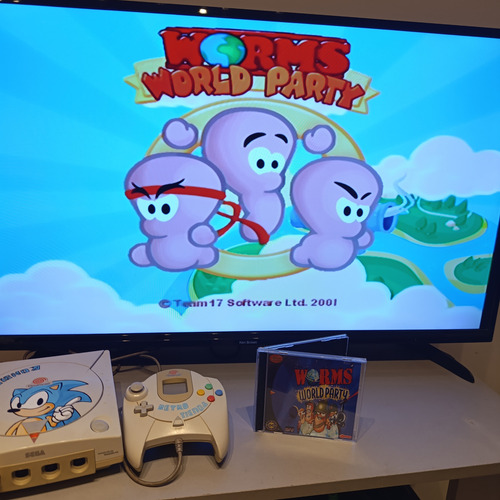 Sega Dc Juego Worms World Party Genérico Sega Dreamcast (Usado)