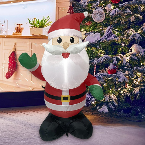 Adorno Inflable Navideño De Papá Noel De 122 Cm Para