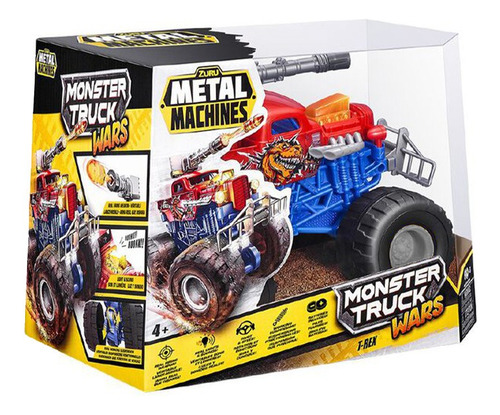  Vehículo De Juguete/metal Machines Monster Truck (t-rex)