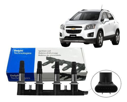 Bobina Ignição Chevrolet Tracker Ls 2013 2014 1.8 16v Flex