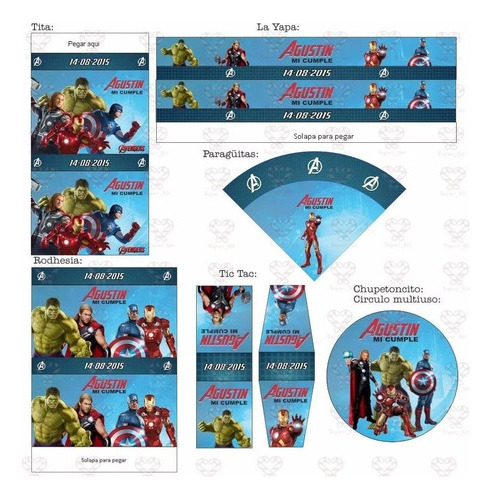 Kit Imprimible Vengadores Avengers Promo Candy Bar Invita