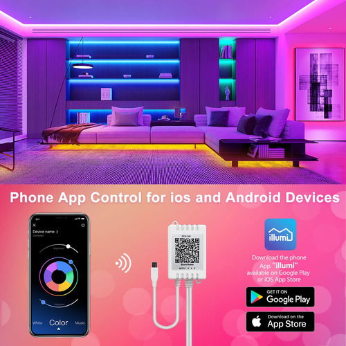 Luces Led Inteligentes Para Dormitorio 30 M Con Control Remo