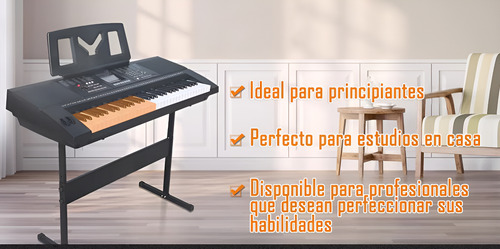 Teclado Musical Profesional 61 Teclas Ym758 Midi Polea Doble