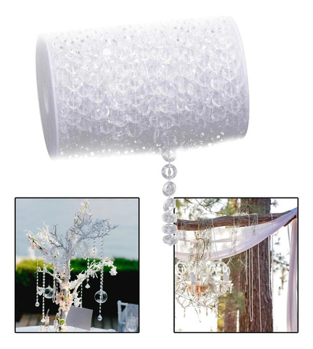 Para Nihay 30 Metros/rolo De Contas De Vidro Lustre T
