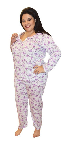 Pijama Floral Talle Grande - 11-3b