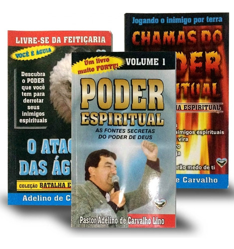 Kit 3 Livros: Poder Espiritual, Chamas Do Poder E O Ataque D