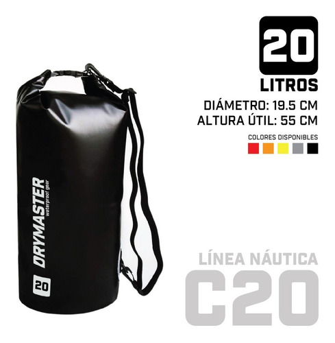 Imagen 2 de 4 de Bolsos Estancos Drymaster 20 Litros Con Correa De Transporte