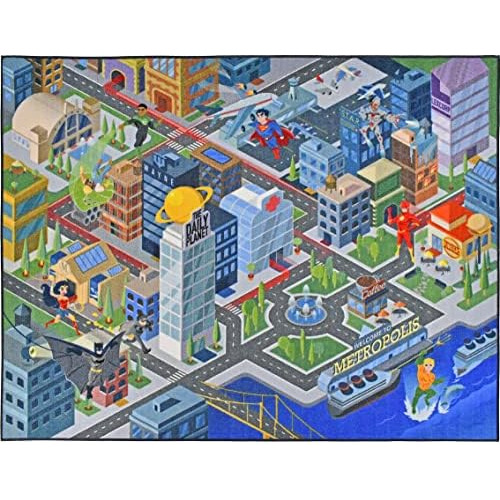 | Justice League Metropolis City Road Traffic Map Educa...