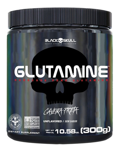 Glutamina Pura Black Skull Usa 300g Envío Gratis!!! 