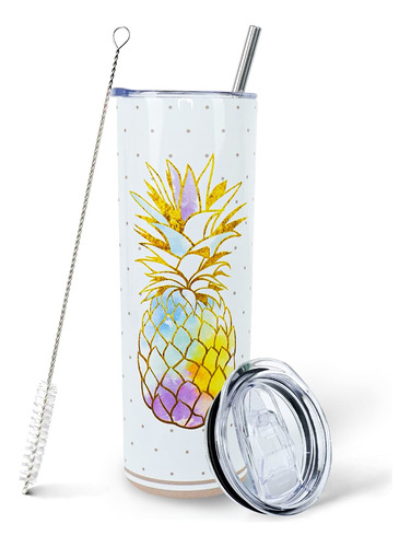 Vaso Piña Regalo Para Mujer Hawaiano Decoracion Relleno Copa