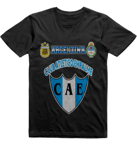 Remera Infantil Negra Club  Empalme Villa Constitucion