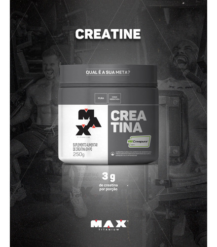 Creatina Creapure Pote 250g Max Titanium