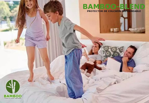 Cubre Colchon Forro Protector Impermeable Bamboo Queen