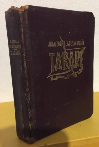 Libro  - Tabare - De  Juan Zorrilla De San Martin Tapa Cuero