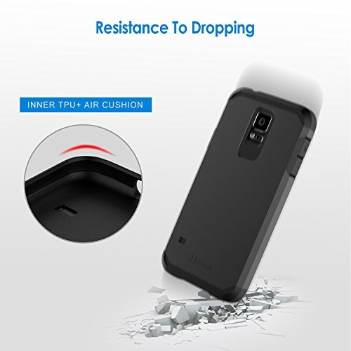 negro JETech 3010 caso para Samsung Galaxy S5 cubierta protectora