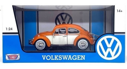 Sedán Beetle en miniatura de 1966 con portaequipajes con motor 1/24
