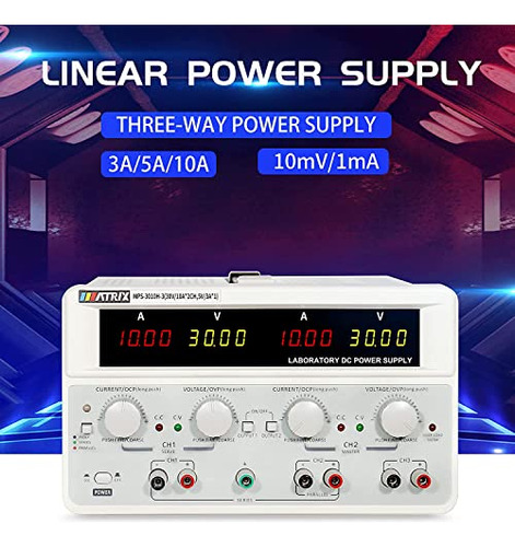Fuente De Alimentación Dc Variable 30v 10a - Pantalla De 4