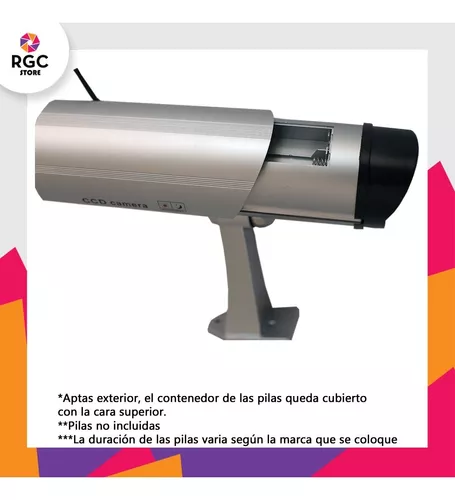 Camara Seguridad Falsa Con Led Simula Detector De Movimiento