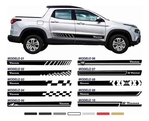 comprar Acessorios Adesivos Fiat Toro Freedom Faixa Lateral Fl03