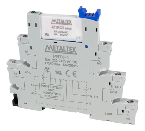 Interface Acoplador Relé 1 Naf 220vca 6a Prz-1r-220 Metaltex