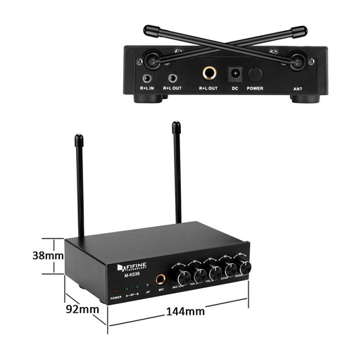 Canal Inalámbrico Uhf Fifine Doble Micrófono De Mano, Sistem