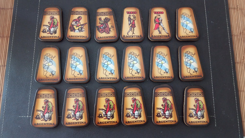 15 Imanes De Cuero Argentina Tango Bandera Gaucho Souvenir