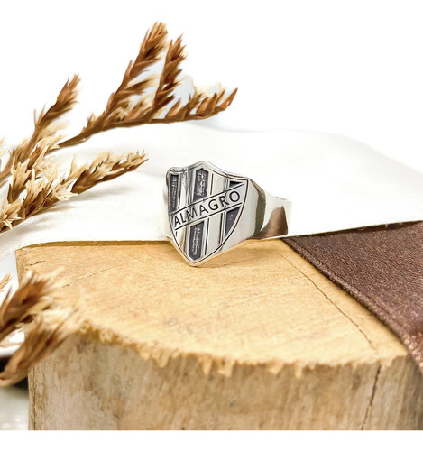 Anillo Escudo Equipo FĂștbol Argentina Almagro A - Chico Plata 925
