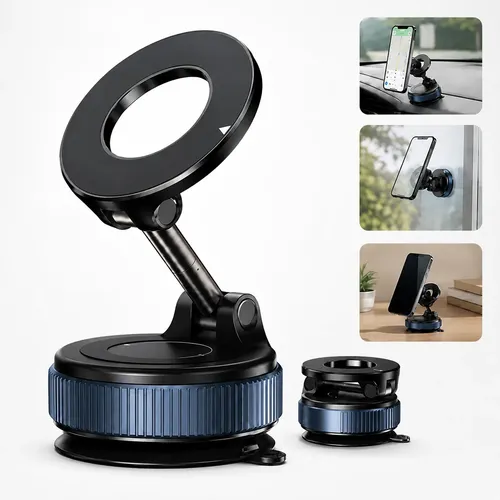 Suporte Celular Carro Magnético 360° Dobrável Ventosa Painel