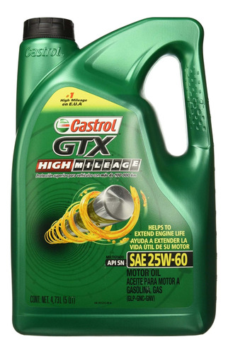 Castrol Gtx Aceite Para Motor De Alto Kilometraje 25w-60 159