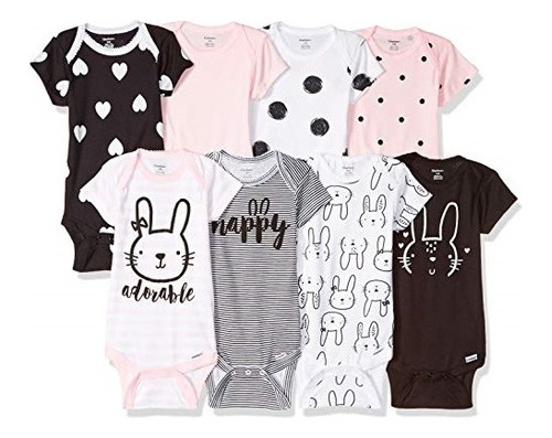 Ropa Para Bebe Bodys Unisex Paquete De 8 Talla 3-6 Meses