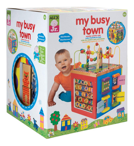 Cubo De Actividades De Madera Discover My Busy Town