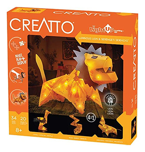 Creatto - Kit De Rompecabezas 3d Luminoso De León Y Serenge