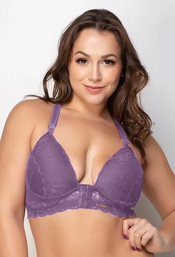 Sutiã Plus Size Reforçado Nadador Renda Lingerie Super Luxo 