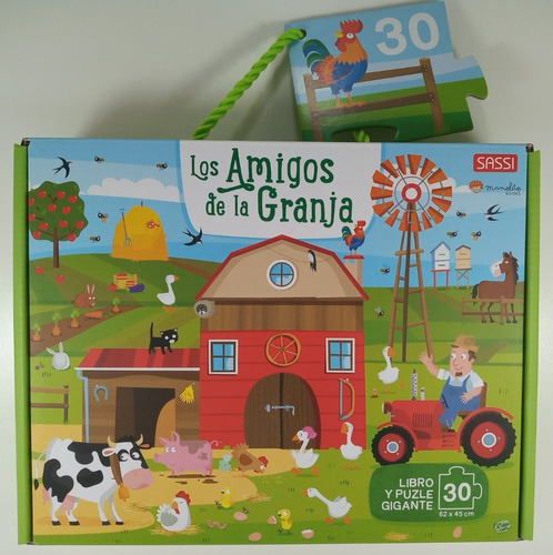 Los Amigos De La Granja - Caja + Libro + Puzzle 30 Piezas