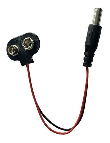 Plug Para Bateria 9v Com Saída P4 Alimentação P/ Arduino